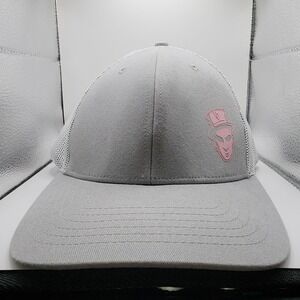Voodoo Doughnut Trucker Hat Mens Grey White‎ Pink Logo Snapback Mesh Cap
